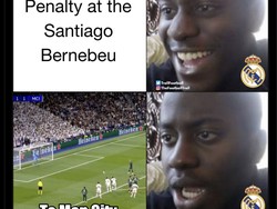Meme penalti di kandang Madrid, tapi bukan buat tuan rumah. Foto: dok. Internet/X (Twitter)