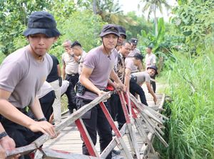 Pemkab dan Polres Wonogiri Kolaborasi Renovasi Jembatan Dungtemu