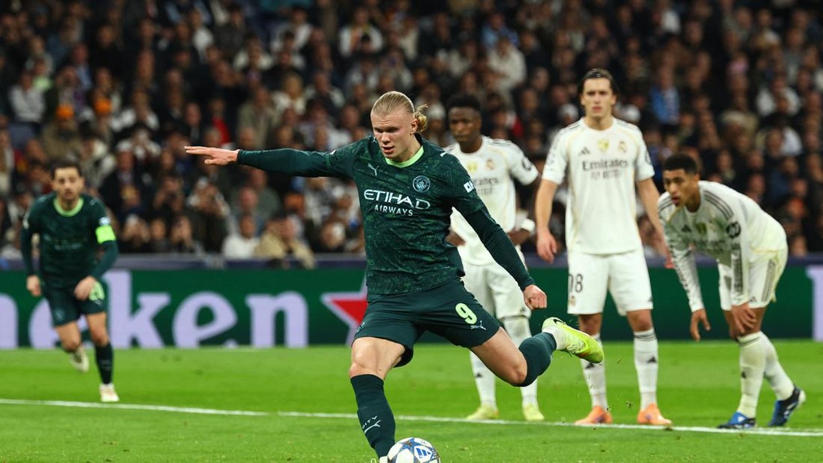 Man City ungguli Real Madrid 2-1 di Babak Pertama. (REUTERS/Susana Vera)