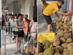 500 Lansia Rela Antre Demi Durian Gratis, Ada yang sampai 3 Jam!