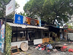 Pusat Kuliner TMP Kalibata Terbakar Usai Ricuh Matel, Begini Kondisi Terkini