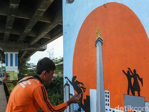 Kolong Tol Becakayu Disulap Jadi Galeri Mural Terpanjang di Indonesia