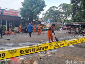 Kondisi Terkini Sisa Kericuhan Imbas Matel Tewas Dikeroyok di Kalibata