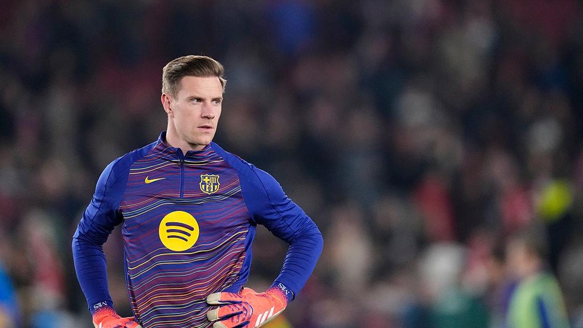 Ter Stegen akan memperkuat Girona di sisa musim ini. Foto: NurPhoto via Getty Images/NurPhoto