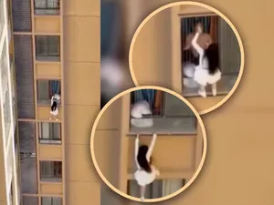 Viral Aksi Nekat Selingkuhan Panjat Dinding Apartemen Demi Hindari Istri Sah