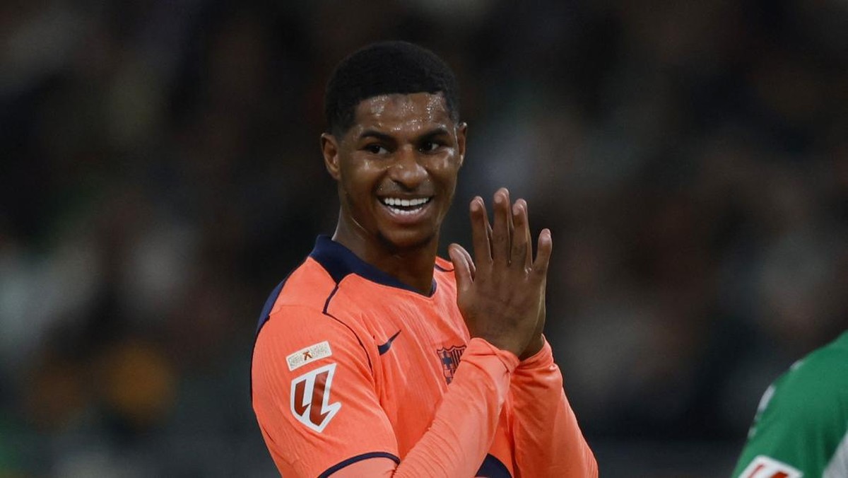 Marcus Rashford tidak masalah jika harus dicadangkan. (REUTERS/Marcelo del Pozo)