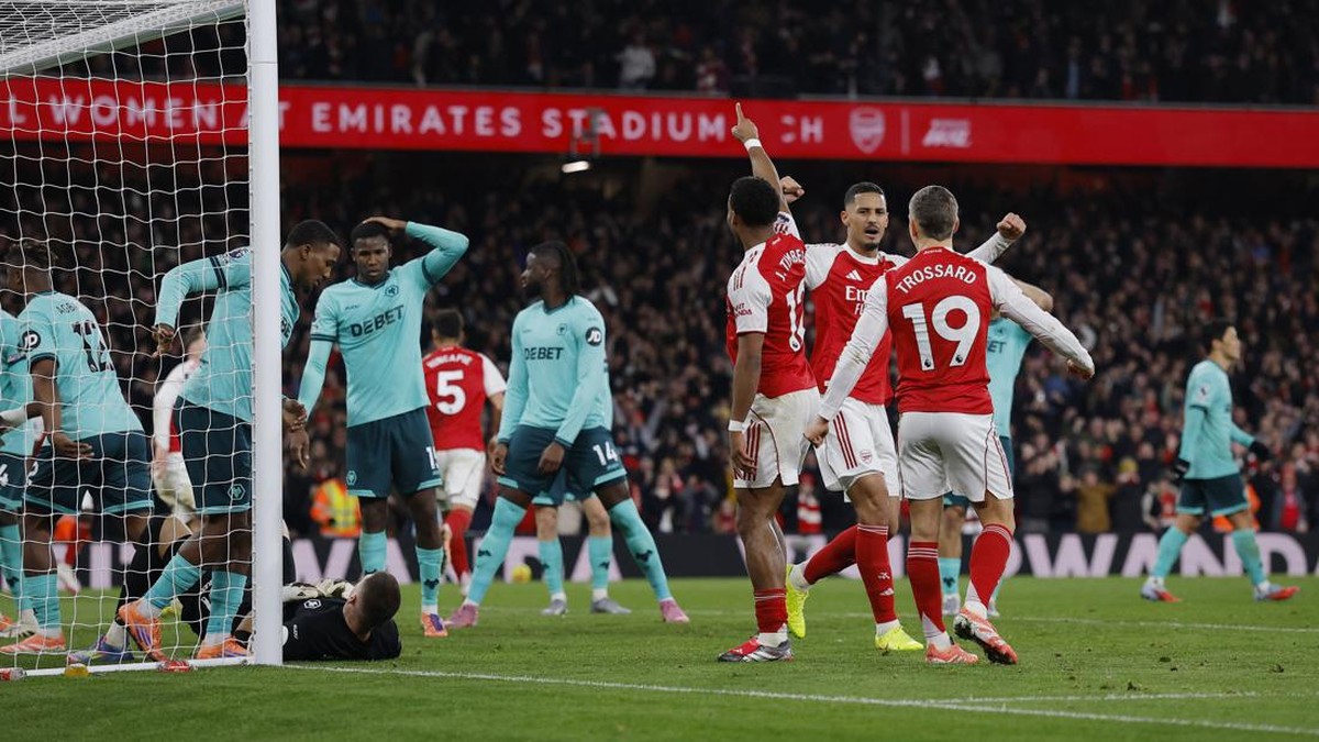 Arsenal menang 2-1 atas Wolverhampton Wanderers dalam lanjutan Premier League (Foto: Action Images via Reuters/Andrew Couldridge)