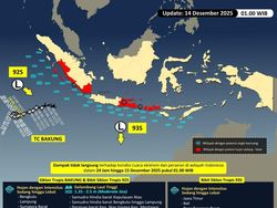 Waspada, Ada Siklon Tropis Bakung Dekat Perairan Lampung!