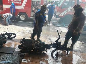 2 Motor di Blitar Ludes terbakar Saat Isi Aki