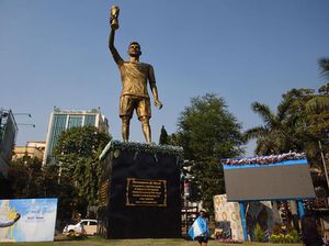 Patung Raksasa Lionel Messi di India Terancam Dirobohkan Usai Diprotes Warga