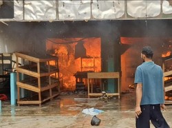 8 Kios di Palembang Ludes Terbakar, Diduga karena Tabung Gas Bocor