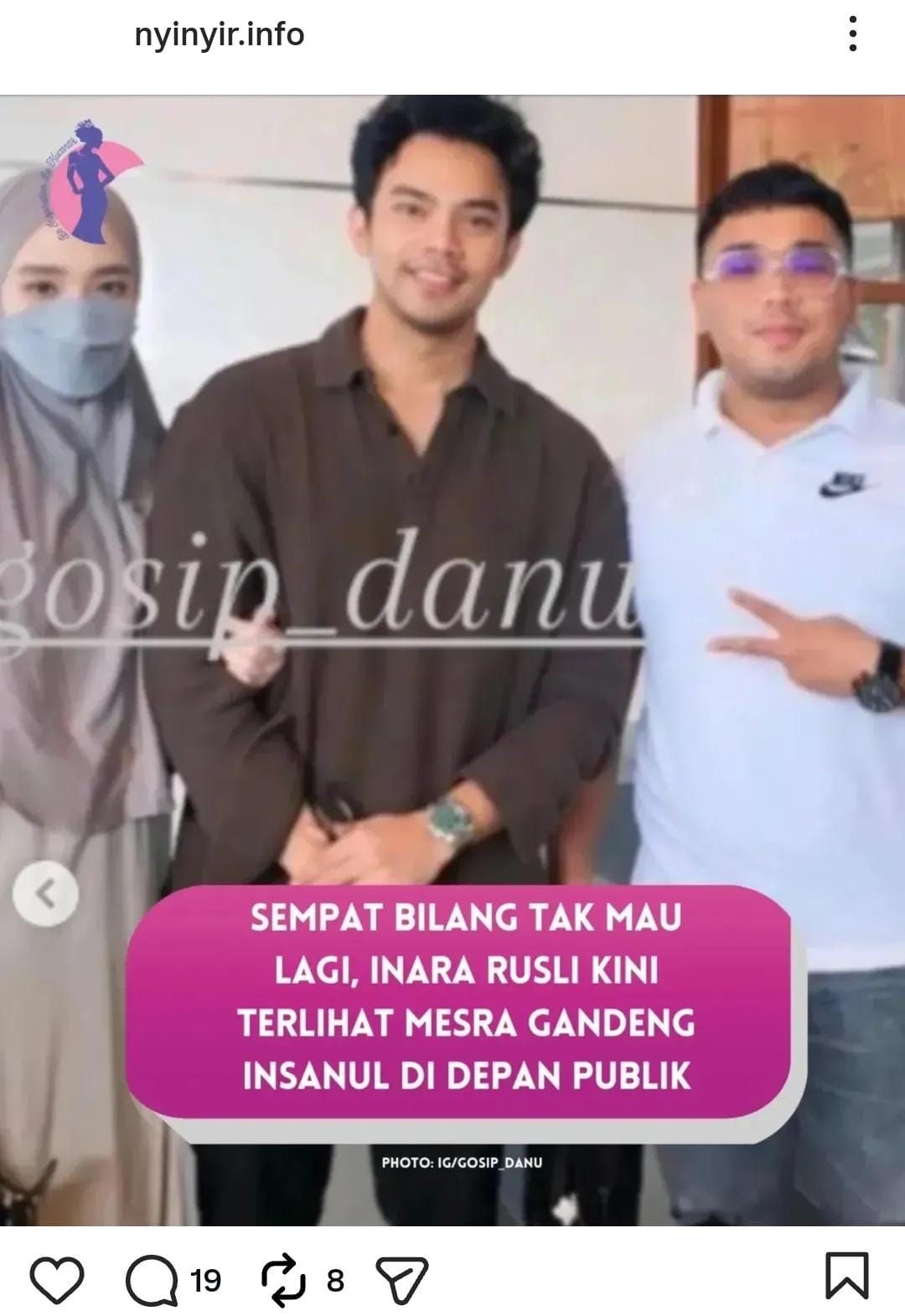 Inara Rusli gandeng mesra Insanul Fahmi