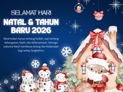25 Kartu Ucapan Natal 2025 dan Tahun Baru 2026, Bisa untuk Sosmed & Dicetak
