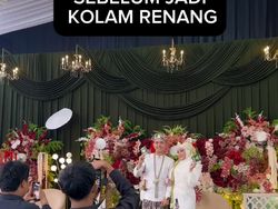 Viral! Pernikahan Kebanjiran, Dekorasi Mendadak Jadi Kolam Renang