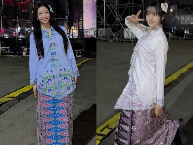 Potret Sumin dan Yoon STAYC mengenakan baju kebaya/ Foto: instagram.com/baesuminiee; instagram.com/yoon_nxxy Masing-masing kebaya yang dikenakan Sumin dan Yoon STAYC dalam acara Motion Ime Festival memiliki detail dan warna cantik.