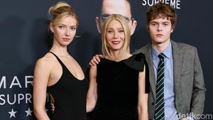 Momen Langka! Gwyneth Paltrow Tampil Bersama Apple & Moses di Karpet Merah