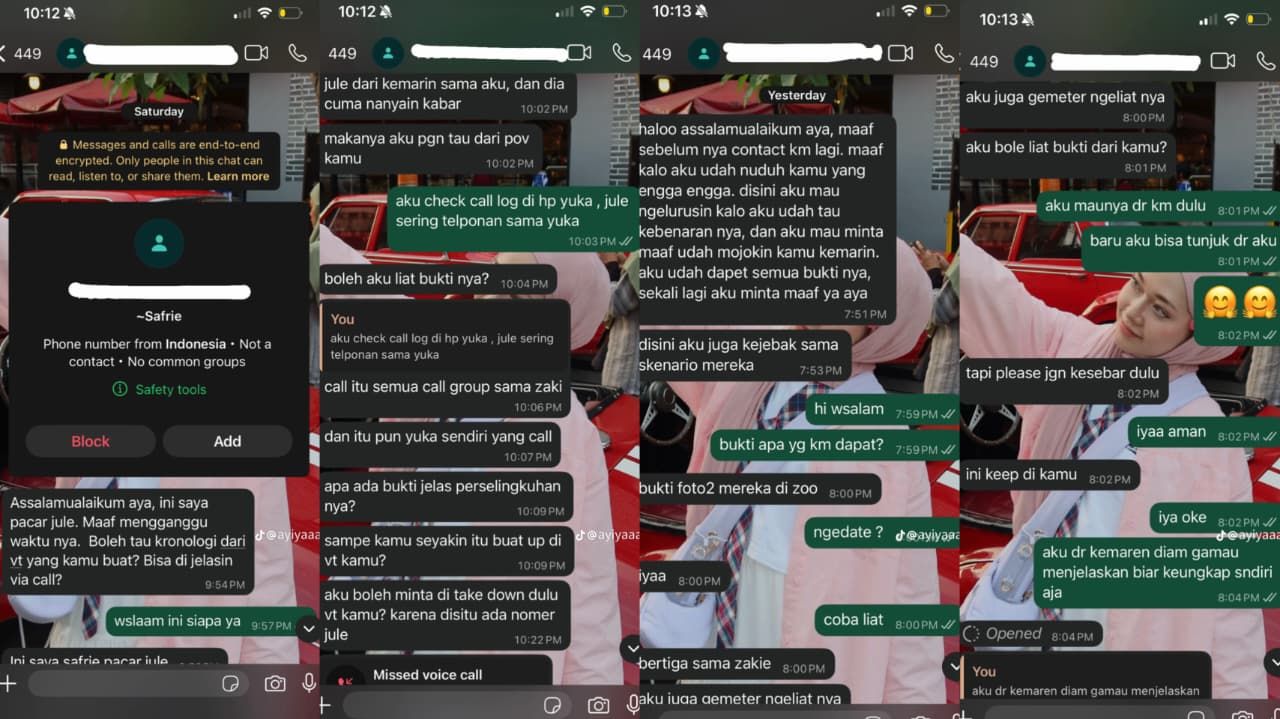 Isi chat Safrie dan Aya