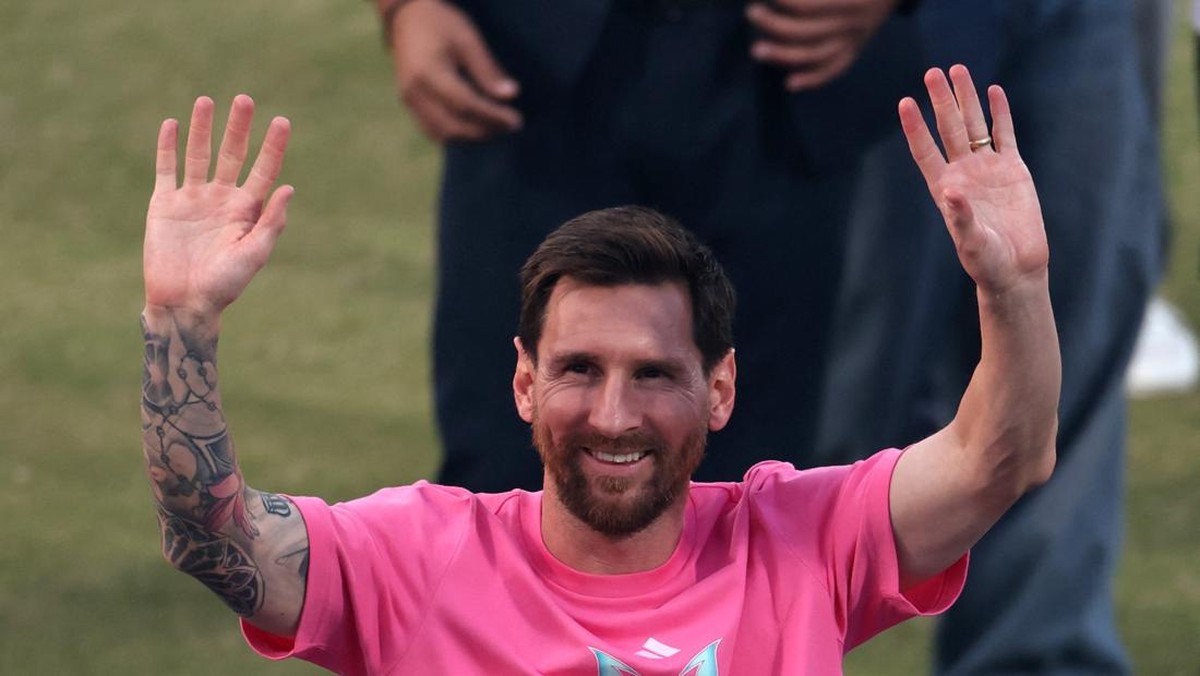 Messi saat mengunjungi India pada Desember lalu. Foto: REUTERS/Adnan Abidi