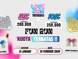 Lari Bareng Kesayangan, Valentine Kian Berkesan di Love Run Yogyakarta 2026
