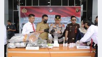 8 Kilogram Ganja dan Sabu Dimusnahkan Polres Lahat, Ada 8 Tersangka