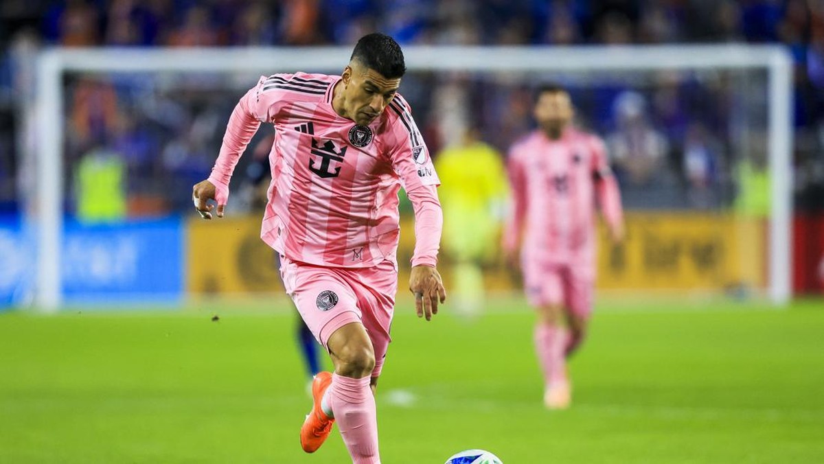 Luis Suarez perpanjang kontrak di Inter Miami. (IMAGN IMAGES via Reuters Connect/Katie Stratman)