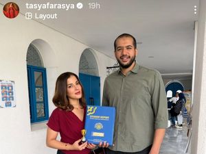 Tasya Farasya dan Eks Suami Kompak di Momen Ambil Rapor Anak