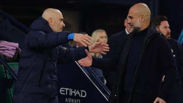 Reaksi Pep Guardiola Mengenai Masa Depannya di City Pep Guardiola saat memberikan keterangan pers menanggapi pertanyaan jurnalis soal rumor kepergiannya dari Manchester City.