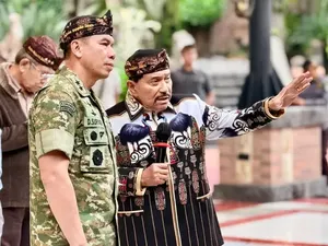 AM Hendropriyono Sambut Pangdam Jaya di Kraton Majapahit Jakarta