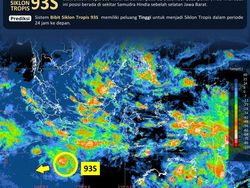 Waspada Bibit Siklon 93S Berpotensi Jadi Siklon, Wilayah Ini Bisa Terdampak