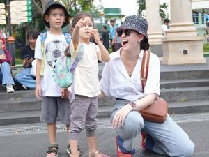 Foto Liburan Keluarga Kimberly Ryder di Dufan, Ancol