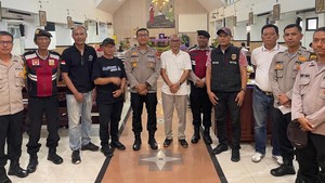 Jelang Natal, Polisi Cek Pengamanan Gereja Katolik Santo Nikodemus di Tangsel
