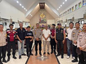 Jelang Natal, Polisi Cek Pengamanan Gereja Katolik Santo Nikodemus di Tangsel