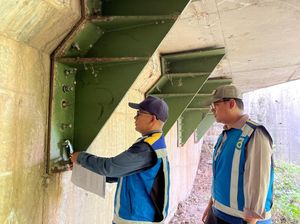 Duh! Baut Girder Jembatan Tol Kali Pepe Banyak yang Hilang Diduga Dicolong