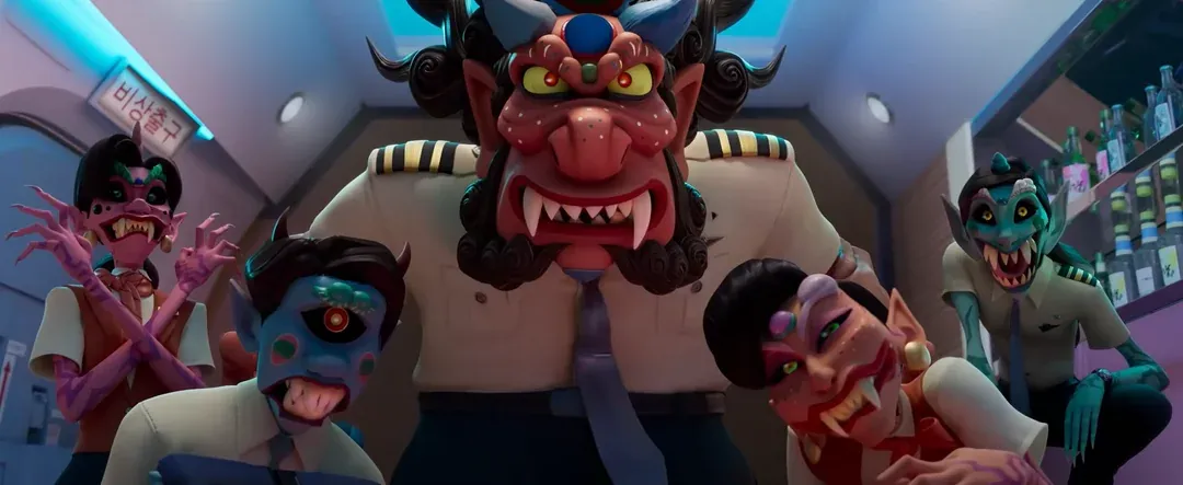 KPOP DEMON HUNTERS - When they aren't selling out stadiums, Kpop superstars Rumi, Mira and Zoey use their secret identities as badass demon hunters to protect their fans from an ever-present supernatural threat. Together, they must face their biggest enemy yet – an irresistible rival boy band of demons in disguise. ©2025 Netflix