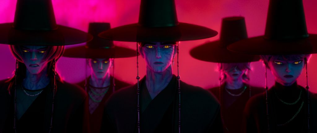 KPOP DEMON HUNTERS - When they aren't selling out stadiums, Kpop superstars Rumi, Mira and Zoey use their secret identities as badass demon hunters to protect their fans from an ever-present supernatural threat. Together, they must face their biggest enemy yet – an irresistible rival boy band of demons in disguise. ©2025 Netflix