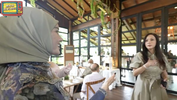 Momen Mulan Jameela Hampiri Maia Estianty di Gender Reveal Alyssa Daguise