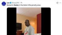 Sesko bak tak berguna di kotak penalti Villa tadi malam. (Foto: X.com/@Lea_EFC)
