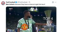 Kekalahan dari Villa bikin MU cuma bisa meratapi kegagalan menembus empat besar. (Foto: X.com/@TrollFootball)
