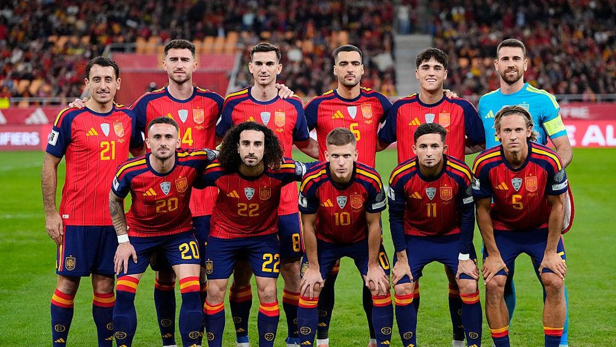 Tiimnas Spanyol tutup tahun di peringkat 1 FIFA. (NurPhoto via Getty Images/NurPhoto)