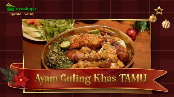 Nikmatnya Ayam Guling Bumbu Bali dengan Daun Singkong Tumbuk