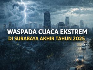 Waspada Cuaca Ekstrem di Surabaya Akhir Tahun 2025