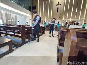 Polresta Sidoarjo Sterilkan 90 Gereja Libatkan Jibom dan Anjing Pelacak