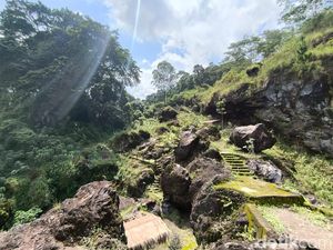 Sensasi Swafoto di Antara Tebing Batu dan Hutan Pinus di Woodland Kuningan