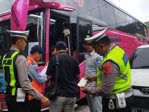 Satlantas Polres Karanganyar Gelar Ramp Check di Objek Wisata Tawangmangu