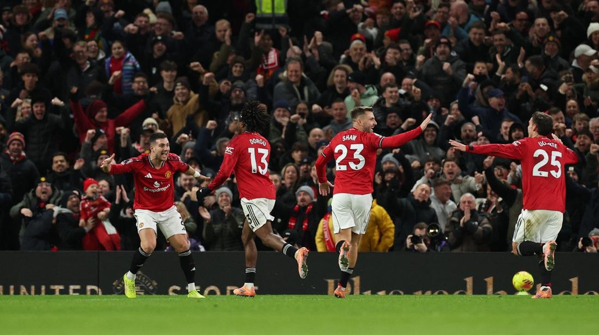Patrick Dorgu bawa Manchester United kalahkan Newcastle United 1-0. (REUTERS/Phil Noble)