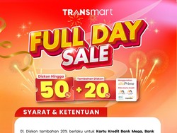Belanja Persiapan Tahun Baru di Transmart Full Day Sale! Diskon 50% + 20%
