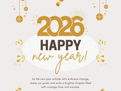 63 Ucapan Selamat Tahun Baru 2026 Bahasa Inggris dan Artinya, Happy New Year!