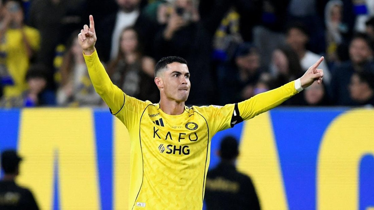 Cristiano Ronaldo mencetak gol pertamanya di tahun 2026. (Foto: REUTERS/Stringer)