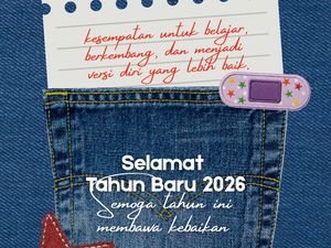 27 Gambar Ucapan Tahun Baru 2026 Terbaru yang Kreatif-Menarik, Yuk Bagikan!