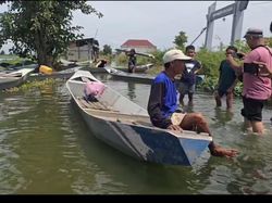 Banjir Bengawan Jero Kembali Rendam 5 Kecamatan di Lamongan